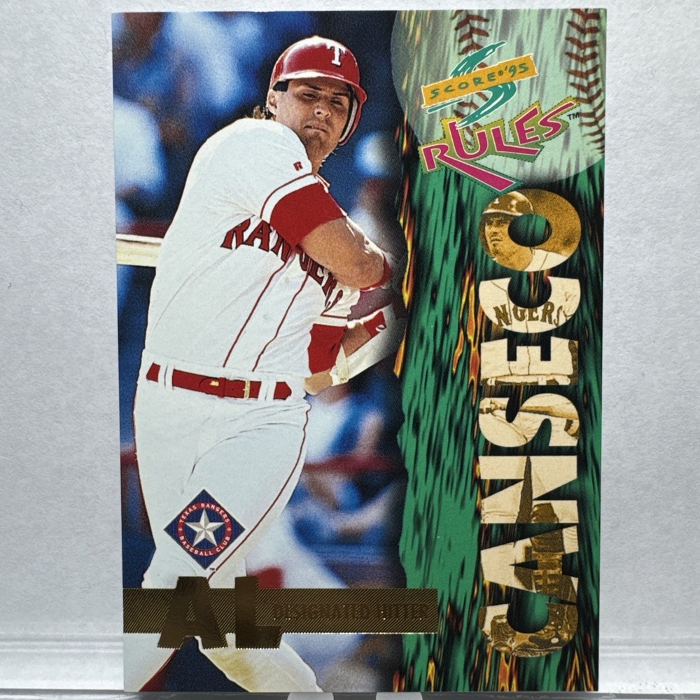1995 Score Rules Jose Canseco SR 11 Texas Rangers Baseball Card Pinnacle Insert